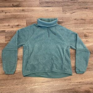 Nike Women's Therma Fleece Cowl Neck Cozy Training Pullover Mineral Teal